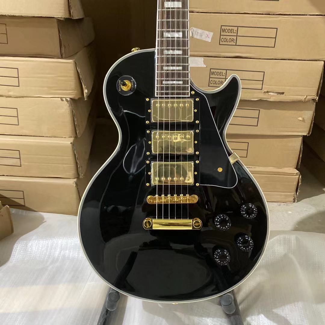 Black Beauty LP Electric Guitar Gold Hardware Rosewood Fingerboard Mahogany Body High Quality Guitarar Free Shipping