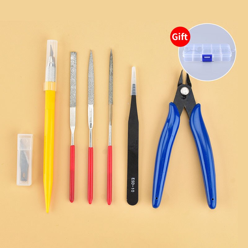 New Model Building Tools For Gundam Tools Hobby Military Model DIY Accessories Grinding Cutting Mat Polishing Tools Set(no glue)