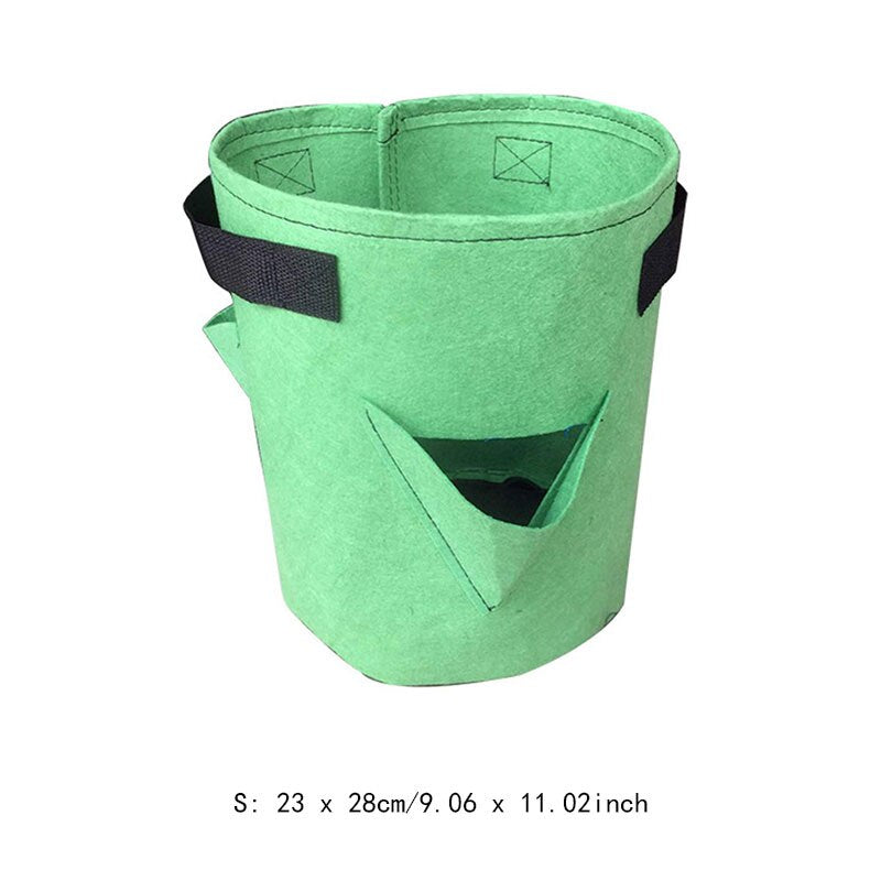 Garden Outdoor Planting Grow Bag Strawberry Vertical Flower Herb Pouch Root Breathable Vegetable Round Reusable Pot Planter D30