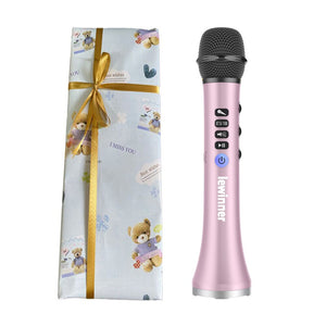 Lewinner Professional Karaoke Microphone Wireless Speaker Portable Bluetooth microphone for phone iphone Handheld Dynamic mic