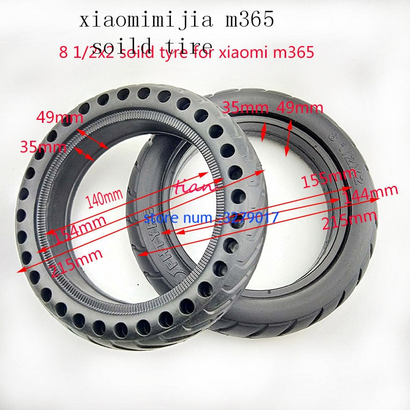 Xiaomi Mijia M365 Scooter Solid Tire Skateboard Tyre Wheels 8 1/2X2 for Xiaomi Electric Skate Board Avoid Pneumatic Tyre Upgrad