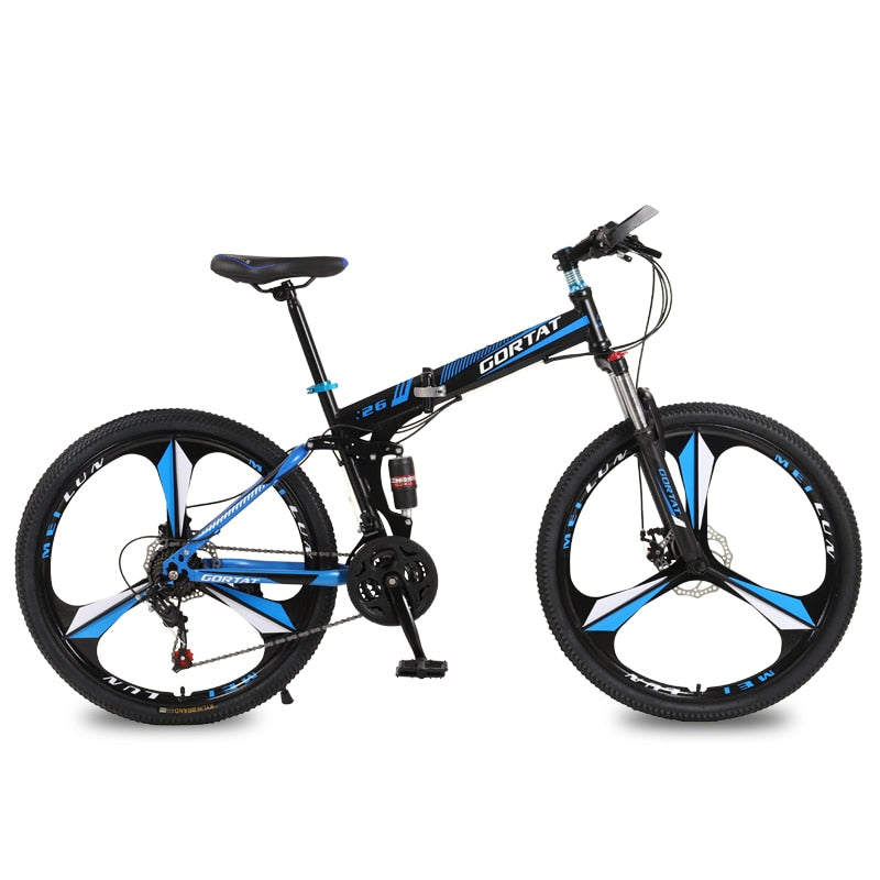 foldable bicycle mountain bike wheel size 26 inches Road bike 21 speeds Suspension Bicycle Double Disc Brake