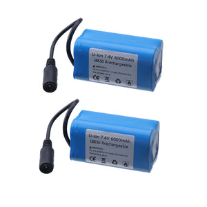 7.4V 12000Mah 6000Mah Battery For T188 T888 2011-5 V007 C18 H18 So on Remote Control RC Fishing Bait Boat Parts 1/3pcs