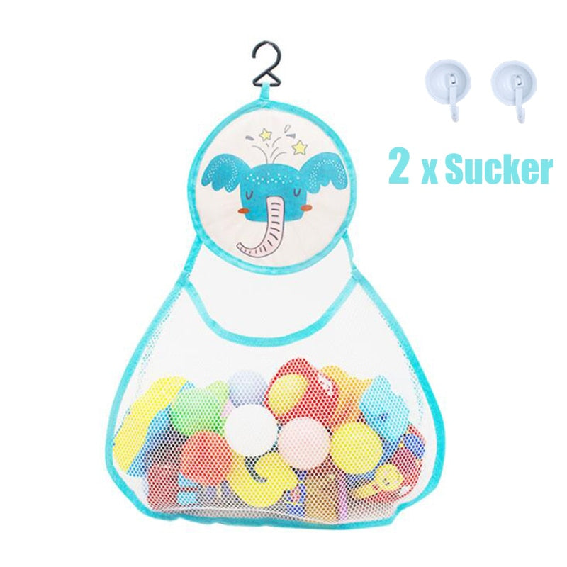 Baby Bath Toys Cute Duck Frog Mesh Net Toy Storage Bag Strong Suction Cups Bath Game Bag Bathroom Organizer Water Toys for Kids