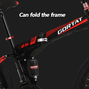 foldable bicycle mountain bike wheel size 26 inches Road bike 21 speeds Suspension Bicycle Double Disc Brake