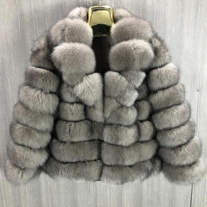 Fox Fur Fashion Luxury Coat