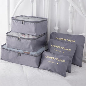 6Pcs/Set Travel Bag Men And Women Multifunction Clothing Luggage Organizer Bag Mesh Packing Cubes Unisex Travel Storage Bags Kit