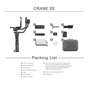 ZHIYUN Official Crane 2S/COMBO/PRO 3-Axis Handheld Gimbal Camera Stabilizer for All DSLR Canon BMPCC Sony Panasonic Cameras