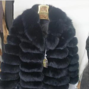 Fox Fur Fashion Luxury Coat