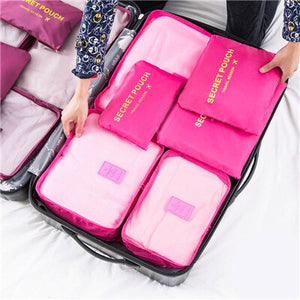 Durable Unisex Travel Bag 6Pcs/set Packing Cubes Set Organizer Luggage Bags Large Capacity Travel Hand Clothing Sorting Organize
