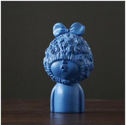 European Resin Butterfly Boy Figurines Ornaments Kawaii Decor Home Room Table Head Statues Crafts Art Office Desktop Accessories
