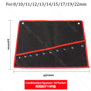 Practical Canvas Tool Bag wrench tool roll up Foldable Spanner Organizer Pouch Case hand tool storage bag