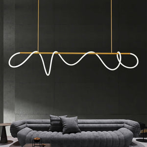 Post-Modern Restaurant Notes Long Hose Lamp Creative Bar Cafe Shop Art Front Desk Designer Chandeliers