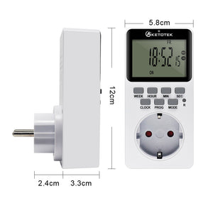 Electronic Digital Timer Socket EU/UK/US/FR Plug Outlet Programmable Timing Socket Control 220V Timer Switch Socket for Kitchen