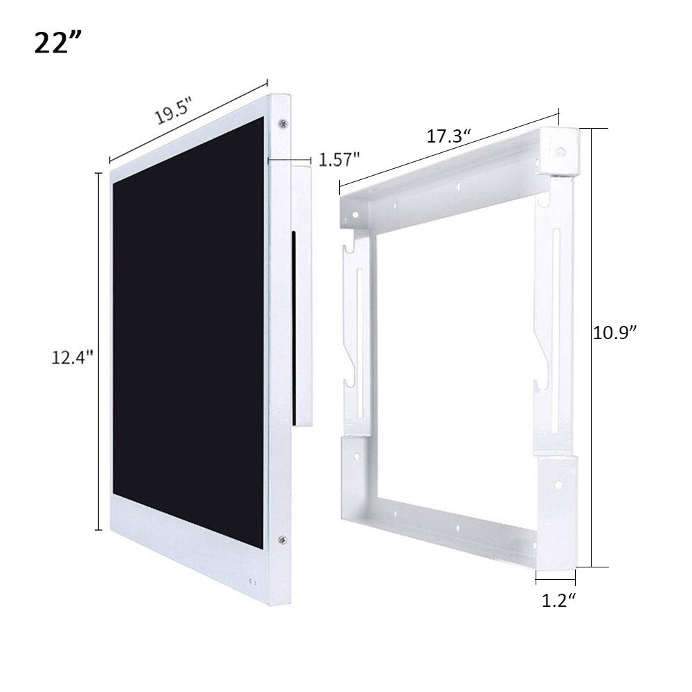 Souria 22 Inches White Television Smart TV Waterproof Shower IP66 TV Bathroom Decoration Warehouse in Europe Russia