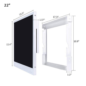 Souria 22 Inches White Television Smart TV Waterproof Shower IP66 TV Bathroom Decoration Warehouse in Europe Russia