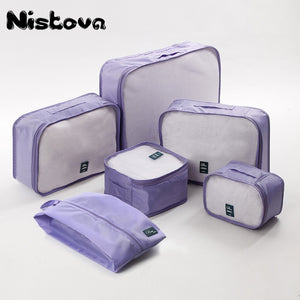 Durable Unisex Travel Bag 6Pcs/set Packing Cubes Set Organizer Luggage Bags Large Capacity Travel Hand Clothing Sorting Organize