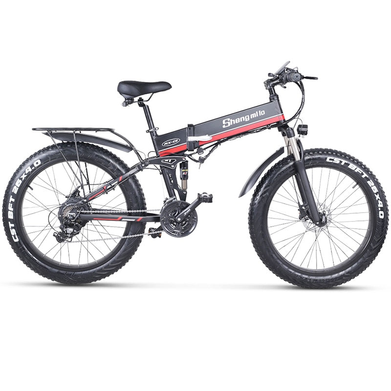 Shengmilo Electric Bike 1000W New Super Level Snow Bike Electric Bike Folding Ebike 48V12Ah Electric Bicycle 4.0 Fat Tire e bike