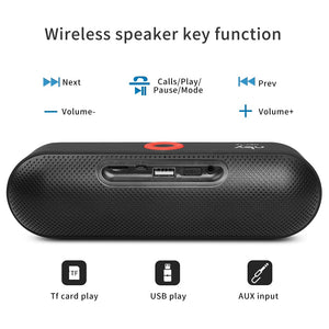NBY 18 Portable Bluetooth Speaker Mini Wireless Speakers 3D Stereo Music Surround Support TF Card FM Radio Subwoofer Loudspeaker