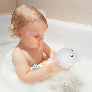 Baby Light Up Bath Tub Toys Whale Water Sprinkler Pool Toys for Toddlers Infants Kids