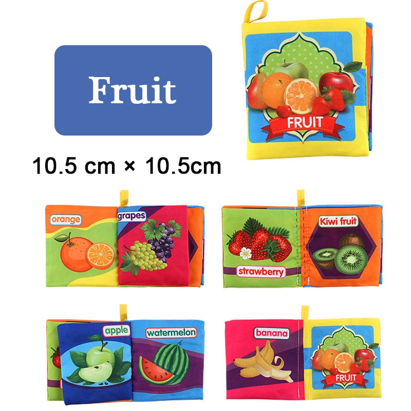 Cloth Book Cartoon Animal Face Matching Torn Baby Stereo Cloth Book Montessori Early Educational Teaching Toddler Books Gifts