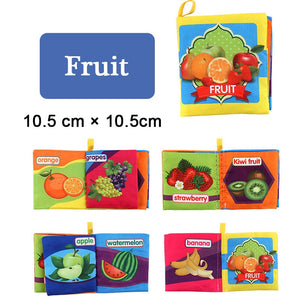 Cloth Book Cartoon Animal Face Matching Torn Baby Stereo Cloth Book Montessori Early Educational Teaching Toddler Books Gifts