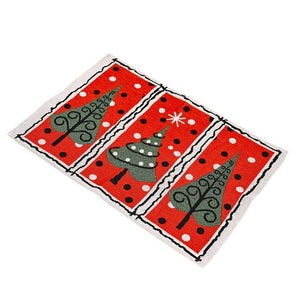 HOT Christmas Placemat Santa Claus Merry Decor Home Decor Ornaments Kitchen Chrismas Table Decoration Xmas Gift New Year 2022