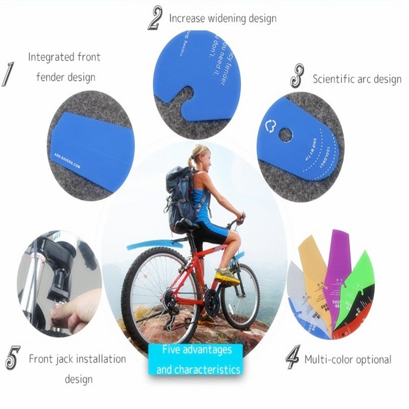 MTB Road Bicycle Mudguard Bike Fender Removable Fenders Wings Ass Savers Fenders MTB Bike Parts Accessories