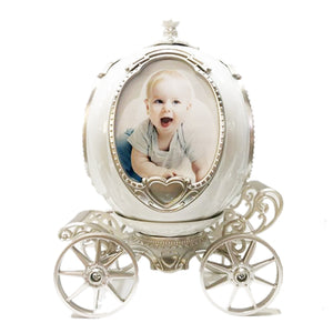 Personalized Decorative Photo Frame Rotatable Pumpkin Car Shaped Music Boxes Custom Photo Display 4 Pictures Music Box Best Gift
