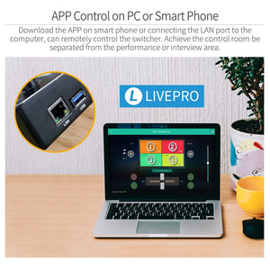 FEELWORLD LIVEPRO L1 Multi-format Video Mixer Switcher 4 HDMI Inputs Multi Camera Production USB3.0 For Live Streaming Youtube