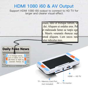 Eyoyo 5.0" inch LCD 3-48X portable Digital Magnifier lupa Electronic video Reading Aid Portable with HDMI 1080 i60 & AV Output