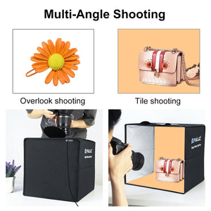 PULUZ Photo Studio Ring LED 30cm Light Box Shooting Tent Desktop Box Kit with 6 Colors Backgrounds Photography LightBox Kits 5V