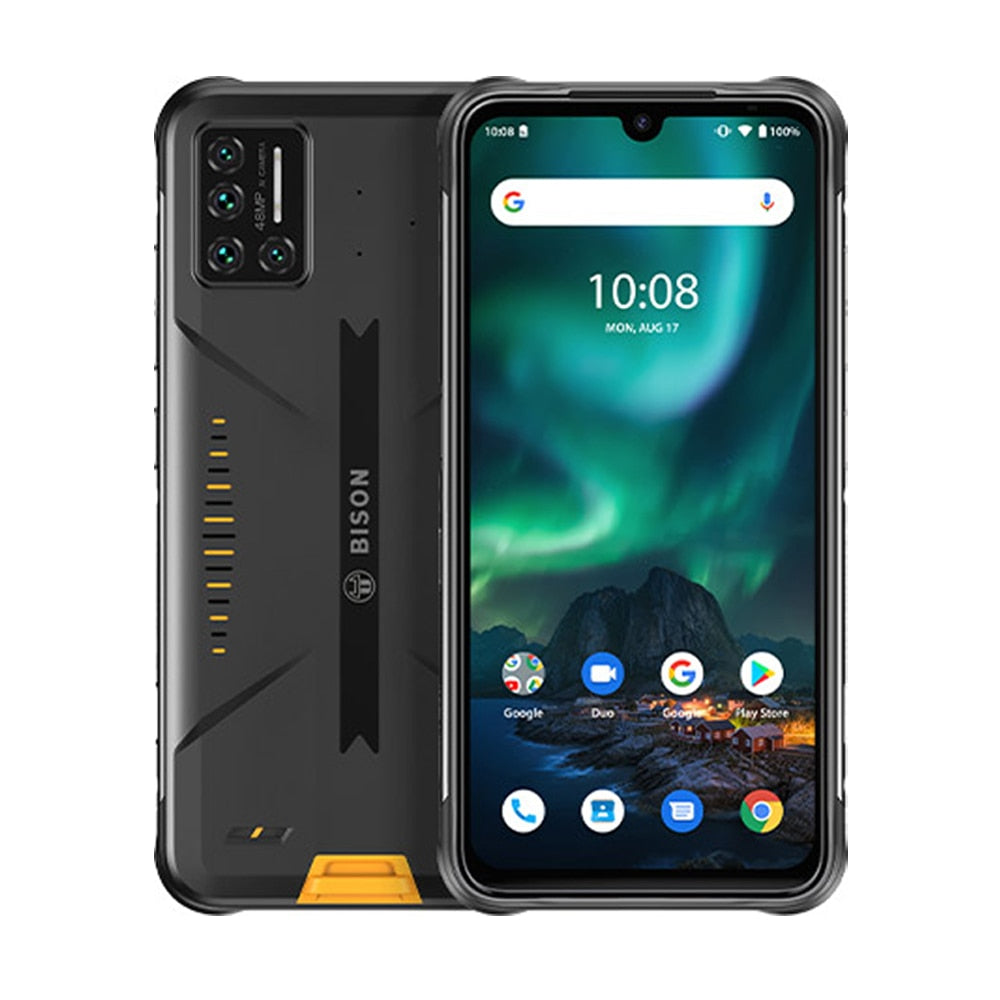 UMIDIGI BISON IP68/IP69K Waterproof Rugged Mobile Phone 48MP Matrix Quad Camera 6.3" FHD+ Display 6GB+128GB NFC Smartphone