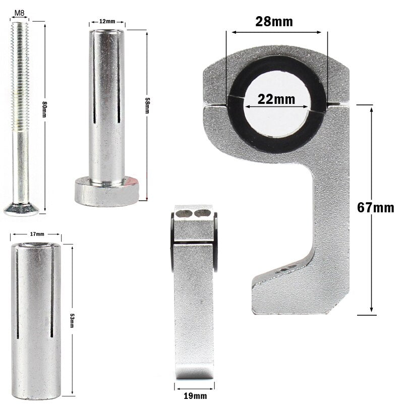 Motorcycle Handguard Bracket Mounting Bracket Holder 22 / 28mm Handle Retrofit Bracket hand guard parts
