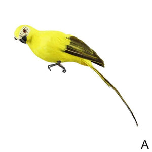 25cm 35cm Simulation Parrot Creative Feather Lawn Figurine Ornament Animal Bird Outdoor Garden Party Prop Decoration Miniature