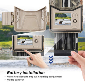 Wifi Hunting Cameras 940nm APP Surveillance Wireless Bluetooth Control Wifi900 1296P Night Vision Wildlife Photo Traps Camera