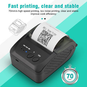 Pocket Mini Bluetooth Thermal Printer 58mm Pos Receipt Portable Ticket Wireless Printer Bill Machine For Android iOS Windows