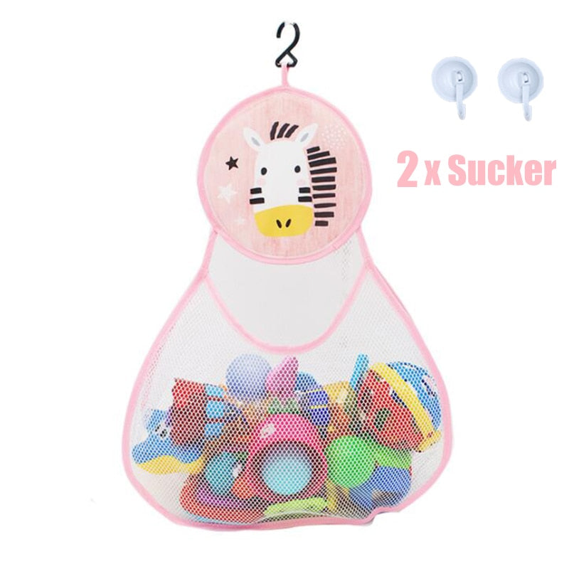 Baby Bath Toys Cute Duck Frog Mesh Net Toy Storage Bag Strong Suction Cups Bath Game Bag Bathroom Organizer Water Toys for Kids
