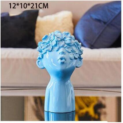 European Resin Butterfly Boy Figurines Ornaments Kawaii Decor Home Room Table Head Statues Crafts Art Office Desktop Accessories