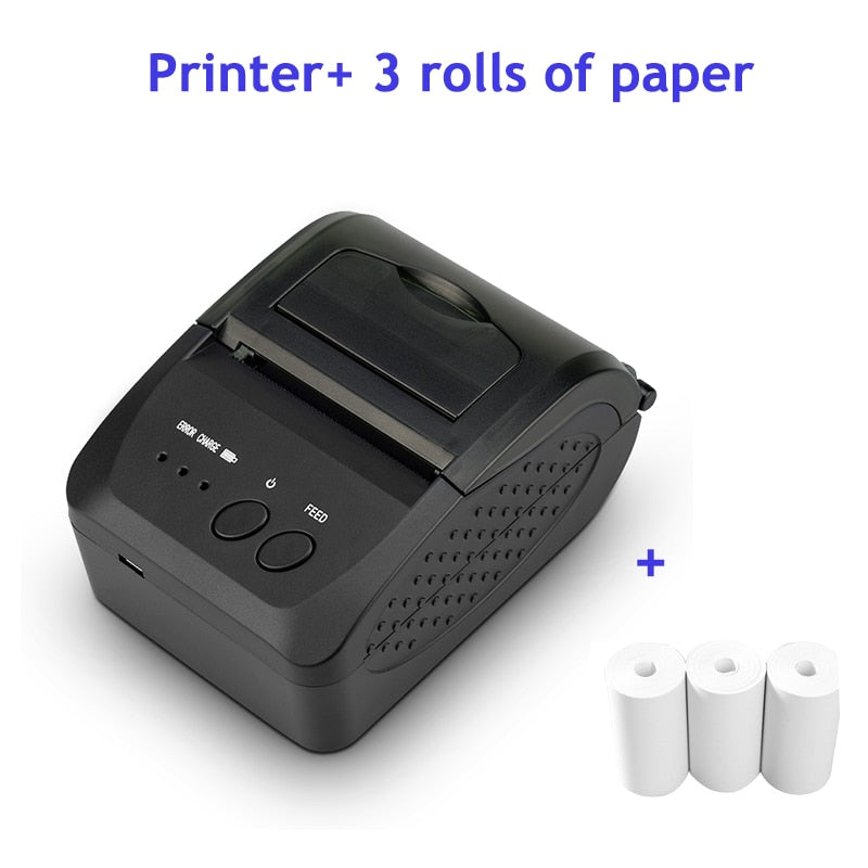 Pocket Mini Bluetooth Thermal Printer 58mm Pos Receipt Portable Ticket Wireless Printer Bill Machine For Android iOS Windows