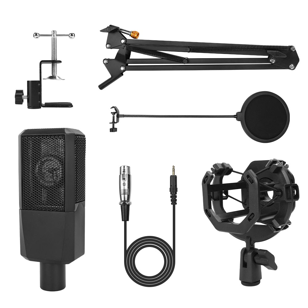 BM1000 Studio Karaoke Gaming Condenser Microphone Kit 3.5MM Professionnel Microfone For Computer Youtube Podcasting Streaming