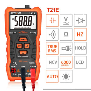 LOMVUM TRUE RMS Multimeter 6000 COUNTS High Precision Digital Multimeter NCV Smart Multimeter Auto Ranging AC/DC Flashlight