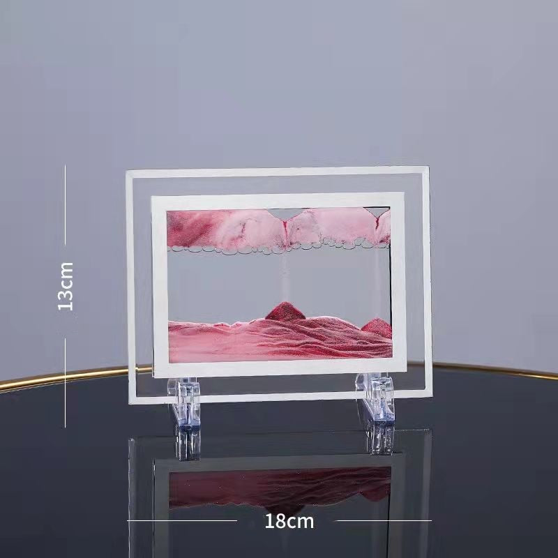 7/12inch Moving Sand Art Picture Round Glass 3D Deep Sea Sandscape In Motion Display Flowing Sand Frame Sand Painting