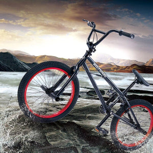 wolf's fang 20Inch BMX steel frame Performance Bike purple/red tire bike for show Stunt Acrobatic Bike rear Fancy street bicycle