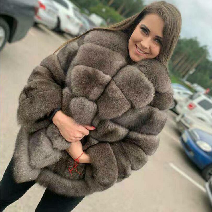 Fox Fur Fashion Luxury Coat