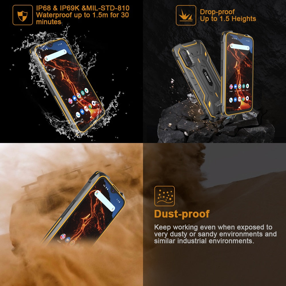 Cubot Kingkong 5 Pro 8000mAh Rugged Smartphone Waterproof IP68/IP69K Android 11 Global Version Cellphone Dual Speaker NFC