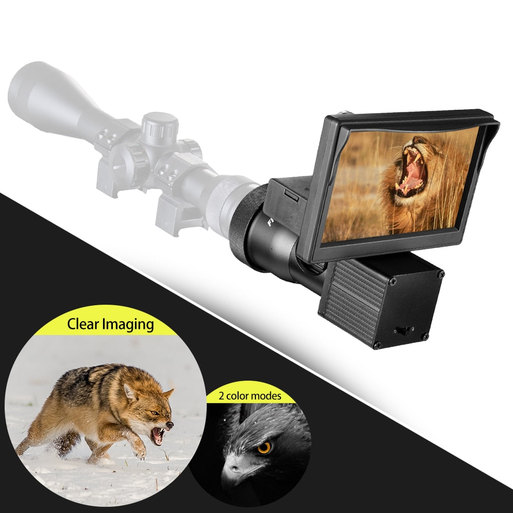 Fire Wolf Night Vision 5.0 Inch Display Siamese Scope Video Cameras Infrared illuminator Riflescope Hunting Optical