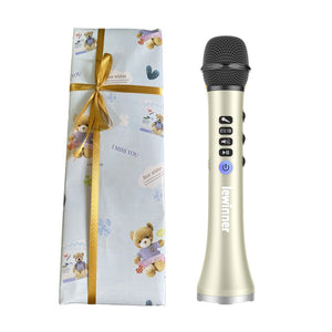 Lewinner Professional Karaoke Microphone Wireless Speaker Portable Bluetooth microphone for phone iphone Handheld Dynamic mic
