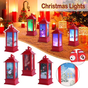 Christmas Wind Lantern Led Electronic Candle Light Santa Snowman Merry Chrismas Decor For Home Xmas Tree Decor Noel Kids Gifts