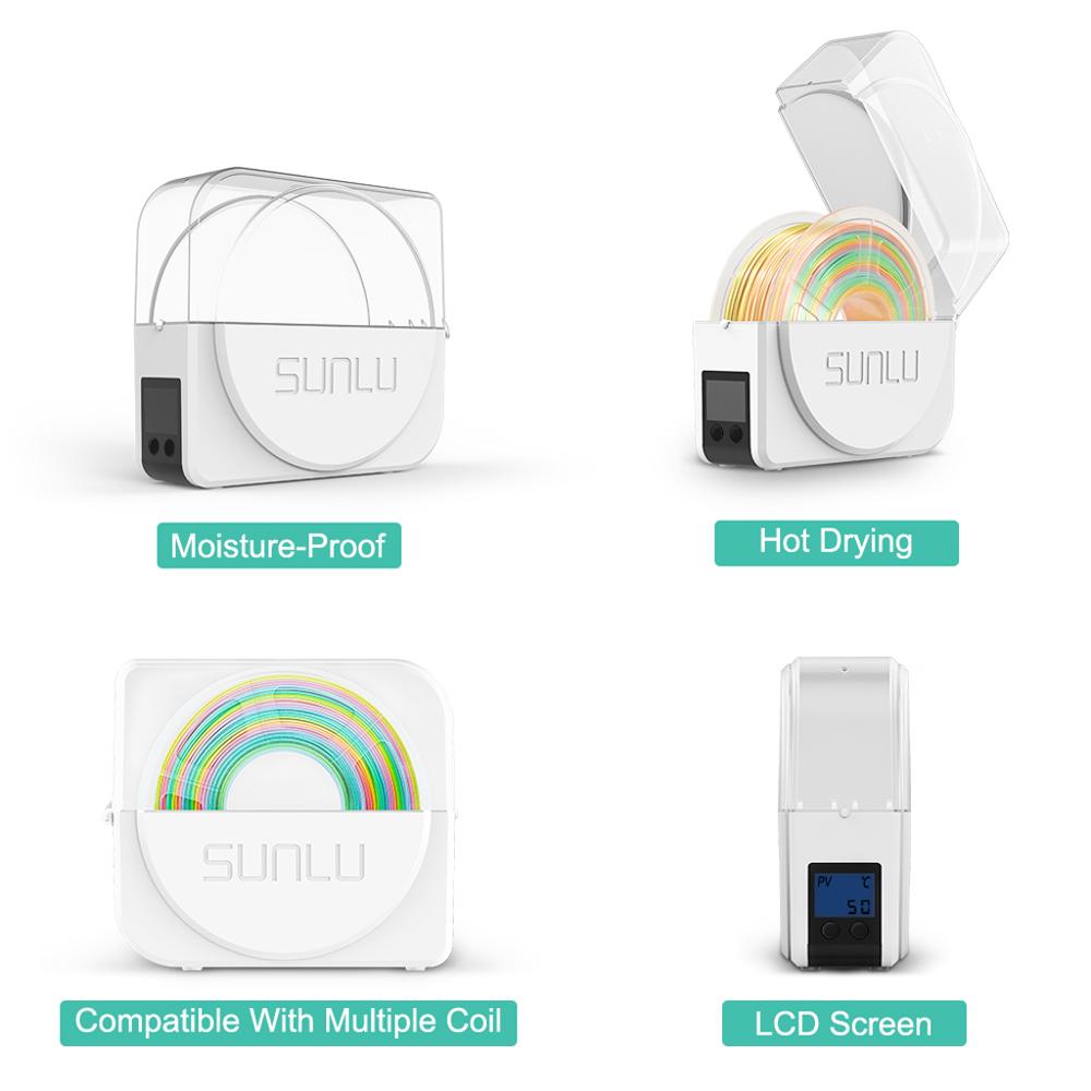 SUNLU 3D Filament Dryer S1 FilaDryer Printing Material PLA PETG Drying Box Storage Arid Machine FDM 3D Printer Accessories Parts